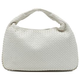 Bottega Veneta Borsa Hobo Large Intrecciato Veneta in Nappa Bianca