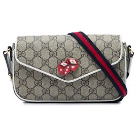 Gucci Mini Borsa a Tracolla Dice GG Supreme Beige