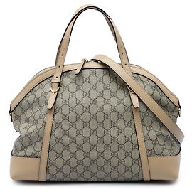 Gucci Beige Large GG Supreme Nice Dome Satchel Tasche