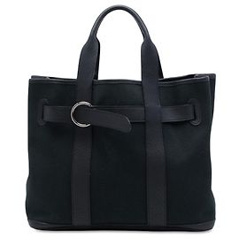 Hermès Black Toile and Negonda Ceinture MM