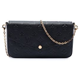 Louis Vuitton Black Monogram Empreinte Pochette Felicie