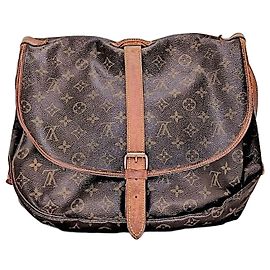 Louis Vuitton Monogrammed Brown Leather Shoulder Bag