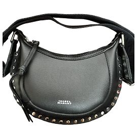 Isabel Marant Bolso Bandolera de Cuero Negro con Tachuelas