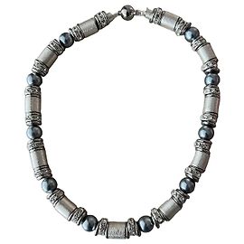Autre Marque Collar HYPSO Paris de Perlas Grises y Plateadas