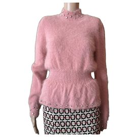 Maglione in angora rosa Tom Ford con cristalli