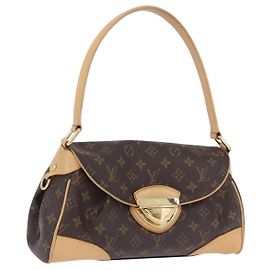LOUIS VUITTON Monogram Beverly MM Schultertasche M40121 LV Auth 200905SAV