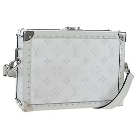 LOUIS VUITTON Tiger Lama Monogram Clutch Box White LV Auth 202290SAM