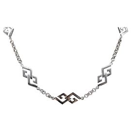 Collier GIVENCHY métal Silver Auth SW2820