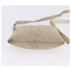 Autre Marque Borsa a tracolla SAINT LAURENT Canvas Beige Gold Tone Auth ka6165