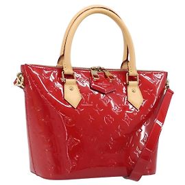 Bolso de mano LOUIS VUITTON Monogram Vernis Montebello PM Rojo M90165 LV Auth 200378V