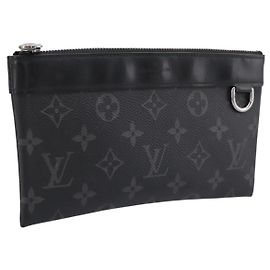 LOUIS VUITTON Monogram Eclipse Pochette Discovery PM Pouch M44323 LV Auth 203067
