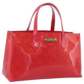 Borsa LOUIS VUITTON Monogram Vernis Wilshire PM Bag Rose Pop M93643 LV Auth 203774A