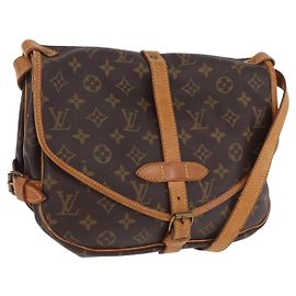 LOUIS VUITTON Monogram Saumur 30 Shoulder Bag M42256 LV Auth 199805A