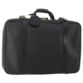 GUCCI Micro GG Supreme Trunk PVC Black Gold 010 123 0520 50 Auth 197916