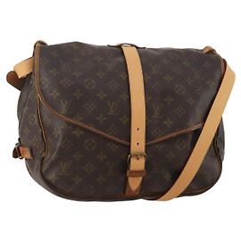 LOUIS VUITTON Monogram Saumur 35 Shoulder Bag M42254 LV Auth hk4113