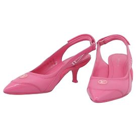 LOUIS VUITTON Zapatos de tacón Arclight de punta fina en cuero Rosa LV Auth 202728M