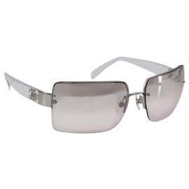 Gafas de sol sin montura CHANEL plástico Clear CC Auth BA15664M