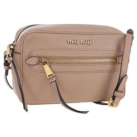 Borsa a tracolla Miu Miu in pelle 2way Rosa Oro Auth 202204M