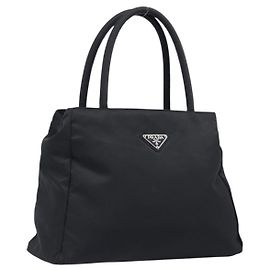 Bolsa de mão PRADA Nylon Black Auth 201421