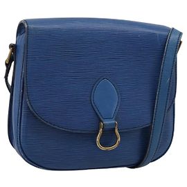 LOUIS VUITTON Epi Saint Cloud GM Schultertasche Blue M52195 LV Auth 203495