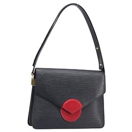 LOUIS VUITTON Epi Osh Shoulder Bag Black Red M52444 LV Auth BA15647
