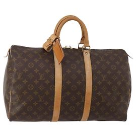 LOUIS VUITTON Monogram Keepall 45 Boston Bag M41428 LV Auth 199016