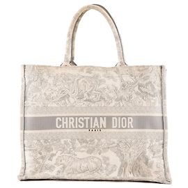 Autre Marque DIOR - Sac cabas Book Tote large Dior en toile de jouy grise