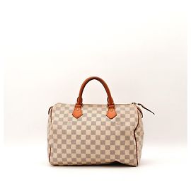 Borsa a mano Louis Vuitton Speedy 30 Damier Azur Canvas