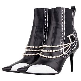 Autre Marque Dior by Galliano SS04 ‘D´Trick’ Pearl Band Chelsea Ankle Heel Boots