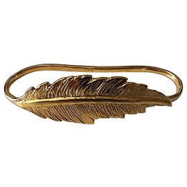 Autre Marque Bracciale Polsino Foglia Dorata LeiVanKash Collezione Totem