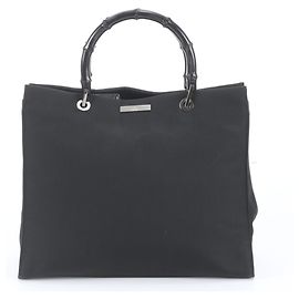 Borsa Tote Gucci in pelle nera e nylon