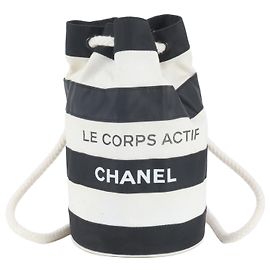Borsa a tracolla a righe Chanel