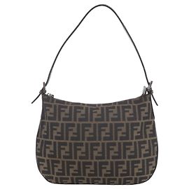Fendi Zucca Schultertasche aus Leder
