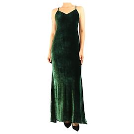 Reformation Maxikleid aus grünem Samt - Größe S