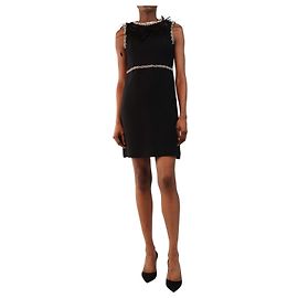 Miu Miu Mini abito nero impreziosito da cristalli - size UK 6