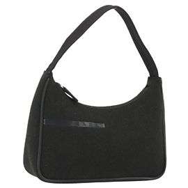 PRADA PRADA Sports Hand Pouch Wool Khaki Silver