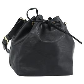 LOUIS VUITTON Epi Petit Noe Shoulder Bag Black M44102 LV