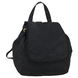 PRADA Rucksack Nylon Black Silver