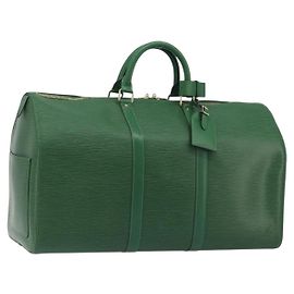 LOUIS VUITTON Epi Keepall 50 Boston Bag Green M42964 LV