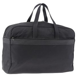 LOEWE Bolsa Boston Anagram PVC Couro Preto Prata