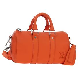 LOUIS VUITTON Keepall XS Shoulder Bag Leather Orange M81004 LV