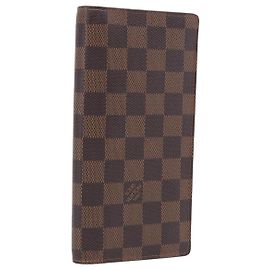 LOUIS VUITTON Damier Ebene Brazza Portefeuille Bifold Wallet N60017