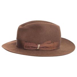 Chapéu Trilby Borsalino castanho de feltro
