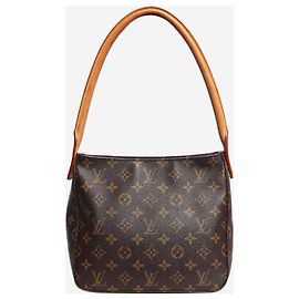Louis Vuitton Bolsa de ombro Monogram Looping vintage 2004 castanha