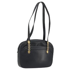 Bolso Tote Christian Dior de piel negro y dorado