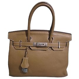 Bolsa Hermès Birkin 25 Couro Togo Conhaque