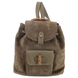Zaino in pelle Gucci Old Bamboo