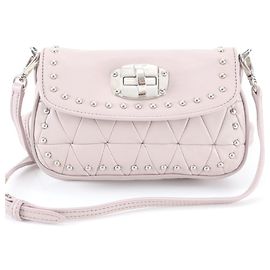 Bolso de hombro de piel acolchada con tachuelas Miu Miu