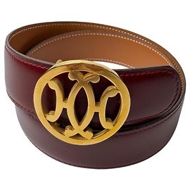 Hermès Cinto Reversível Hermes Double H Circle Logo