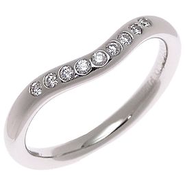 Autre Marque Anillo para mujer Tiffany & Co. Pt950 curvo con 9 diamantes